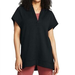 NWT Women’s Under Armour Journey Rib Black Tunic Size XS Hood Shirt Loose
